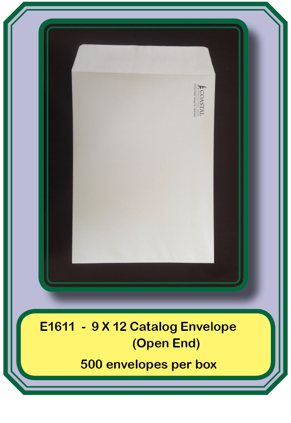 9 X 12 CATALOG ENVELOPE-WHITE-PO BOX 58429 **<B>Order By: Box of 500 envelopes</b>